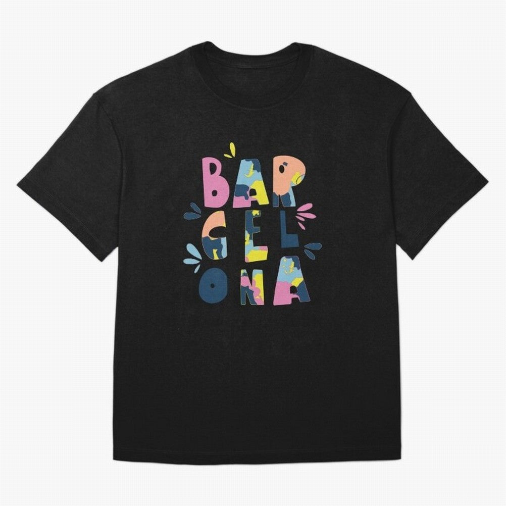 Barcelona Letters Classic T-Shirt Live for the Drama of Match Day Hype around FIFA World Cup 2026, Messi, England and Germany, Football Festival Excitement, Trophy Ambitions, Country Rivalries and Star Player Buzz; Great for Supporters Who Love