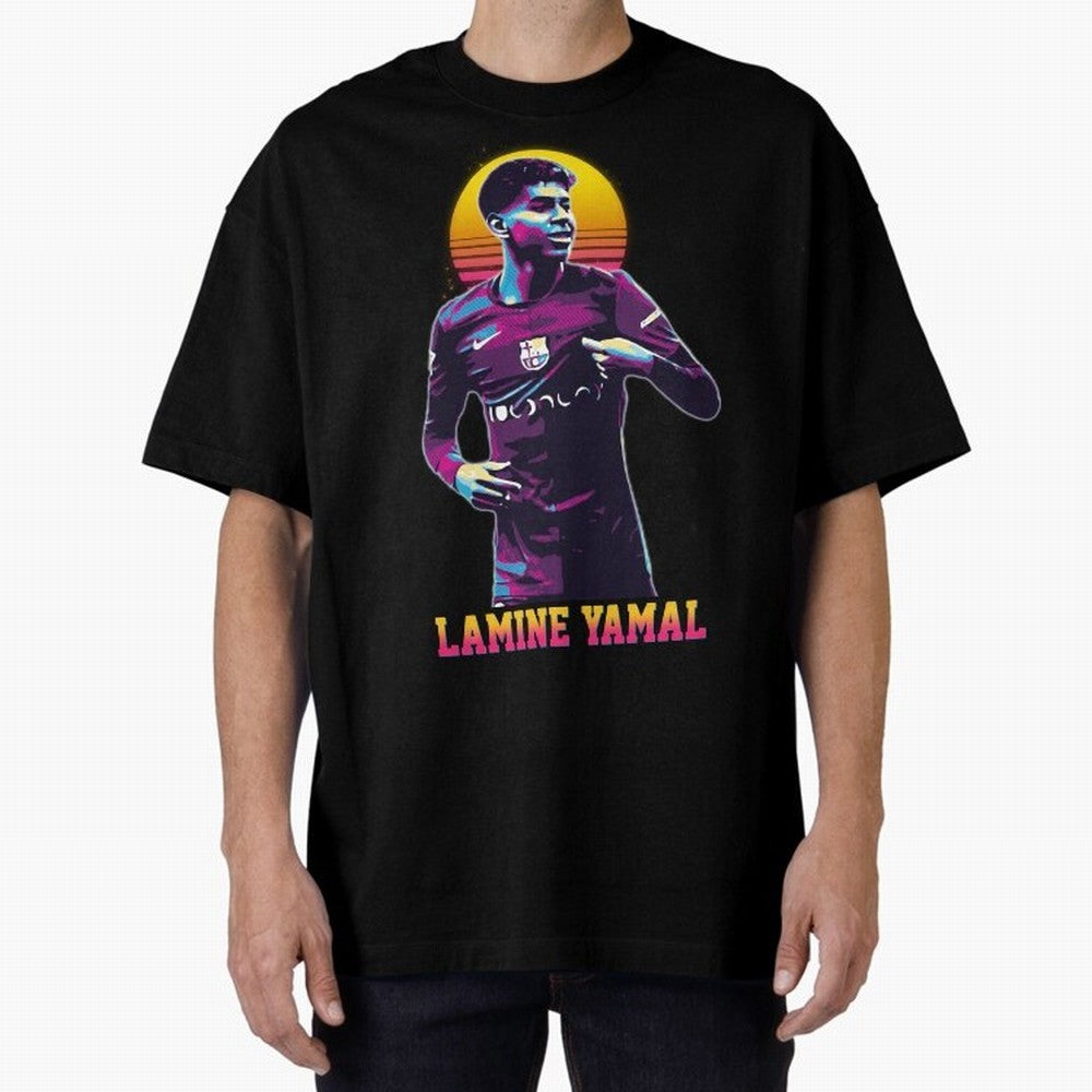 LAMINE YAMAL Oversized T-Shirt Bring FIFA World Cup 2026 USA Canada Mexico for Fans of CR7 and Messi and Argentina, Bringing Championship Spirit, Famous Goals, Roaring Crowds and International Football Unity; Created for Match Day Parties, Soccer