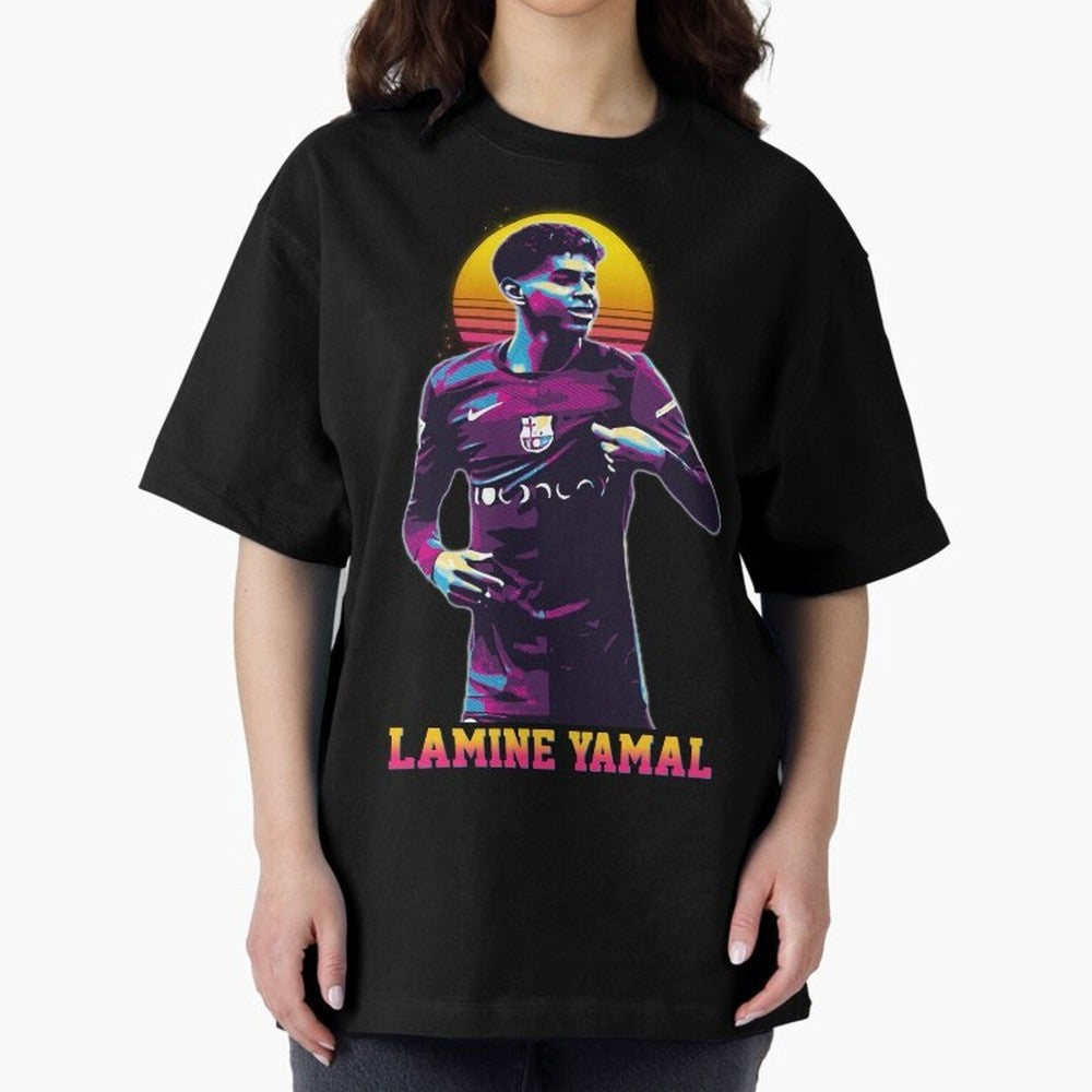 LAMINE YAMAL Oversized T-Shirt Bring FIFA World Cup 2026 USA Canada Mexico for Fans of CR7 and Messi and Argentina, Bringing Championship Spirit, Famous Goals, Roaring Crowds and International Football Unity; Created for Match Day Parties, Soccer