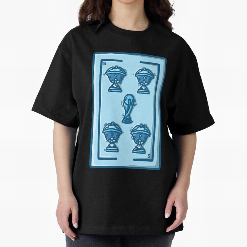 5 de copas - Argentina Classic T-Shirt Show Passion for the Stars of FIFA World Cup 2026 Group Stage for Fans of Mbappe and Argentina, France and Brazil, Bringing Global Supporter Spirit, Legendary Goals, National Colors and Tournament Celebration;