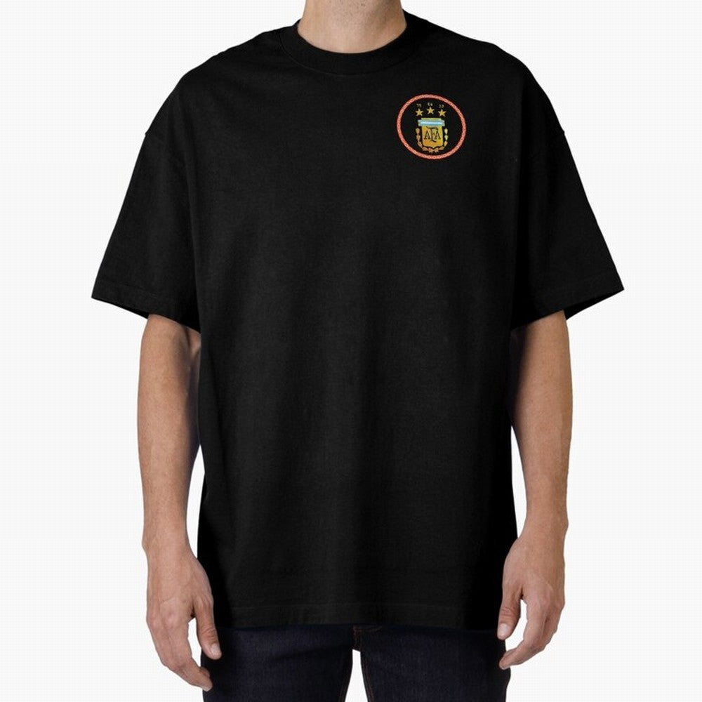 AFA ARGENTINA CHAMPION 2022 Oversized T-Shirt Show Your Love for FIFA World Cup 2026 Group Stage for Fans of CR7 and Argentina, France and Brazil, Bringing Classic Soccer Heritage, Championship Pressure, Fan Loyalty and International Pride; Ideal