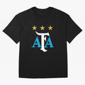 AFA logo - Argentina (light blue, white & gold) Oversized T-Shirt Discover Match Day Hype around FIFA World Cup 2026, Cristiano Ronaldo, Haaland and CR7, Brazil, Vintage Soccer Flavor, Modern Football Stars, National Flags and Final Night Emotion;