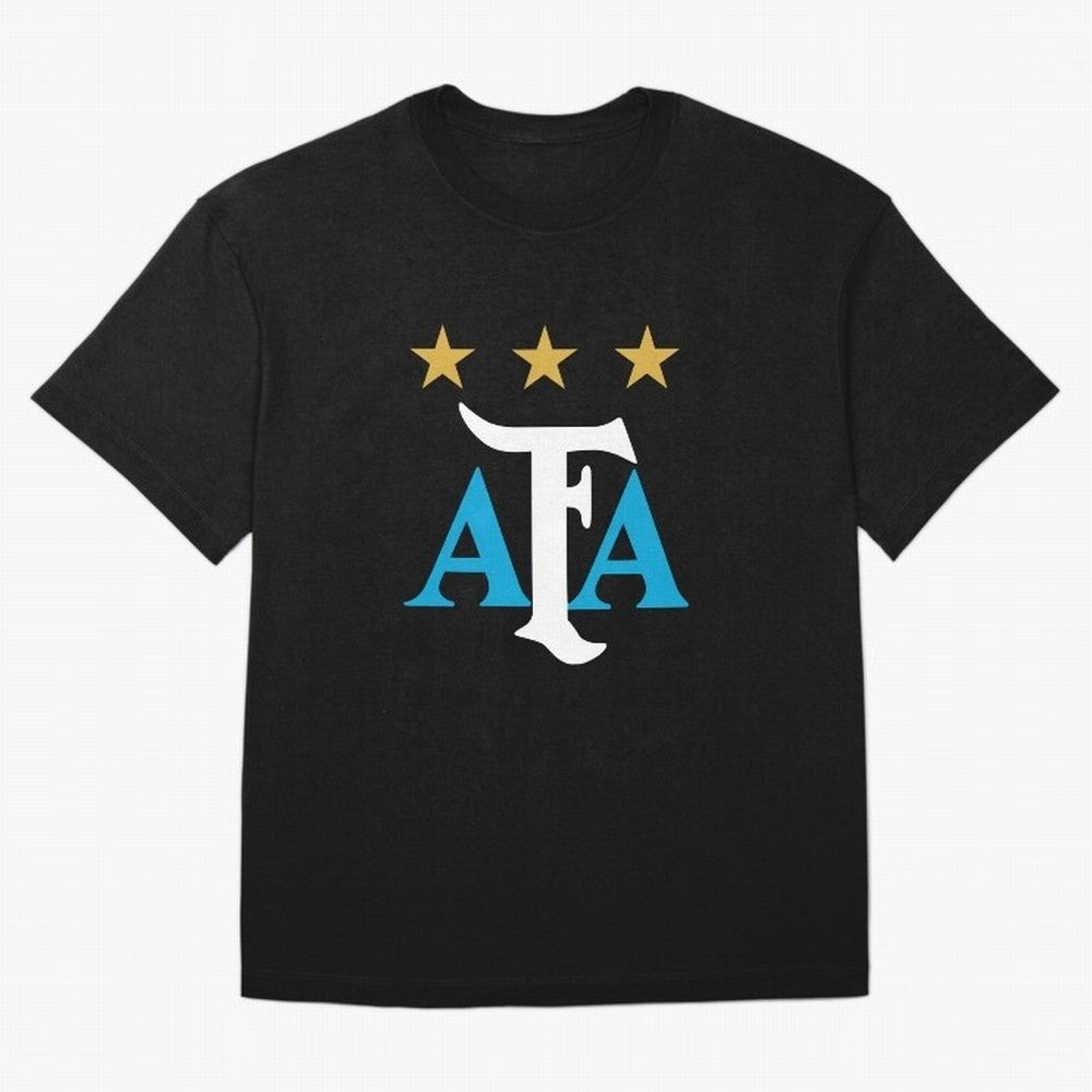 AFA logo - Argentina (light blue, white & gold) Oversized T-Shirt Discover Match Day Hype around FIFA World Cup 2026, Cristiano Ronaldo, Haaland and CR7, Brazil, Vintage Soccer Flavor, Modern Football Stars, National Flags and Final Night Emotion;
