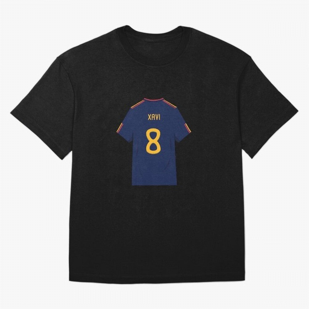 Xavi World Cup 2010 Jersey Oversized T-Shirt Get Ready for Global Football Passion for FIFA World Cup 2026, Built around Mbappe, France and Portugal, Stadium Memories, Football Loyalty, International Chants and Championship Tradition; Great for