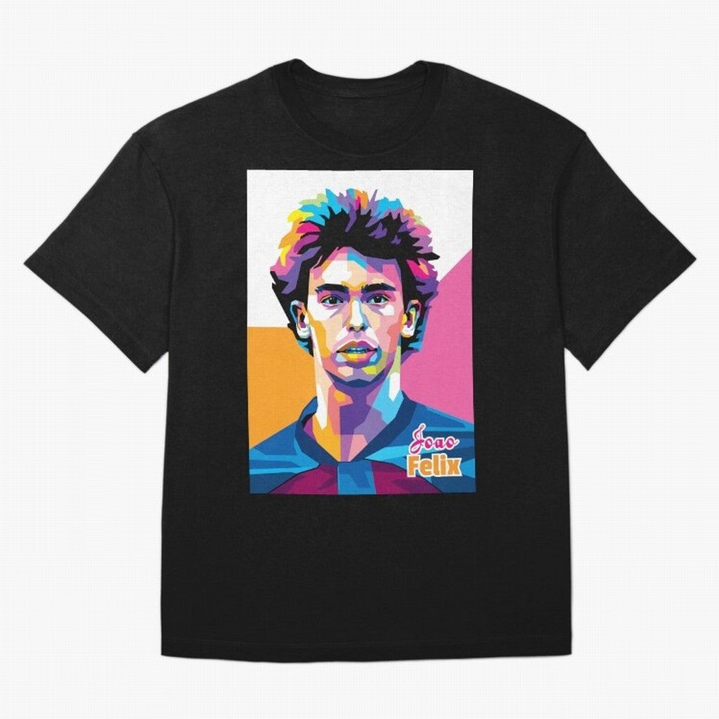 Joao Felix in WPAP Style Oversized T-Shirt Celebrate the Road through FIFA World Cup 2026 Spirit, Celebrating England, France and Netherlands, Haaland, Football History, Final Match Energy, Crowd Noise and Once in a Lifetime Moments; Ideal for Fans