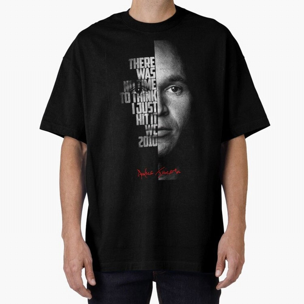 Black and white Andres Iniesta Quote. Classic T-Shirt Make Every Kick Count in FIFA World Cup 2026 Made for Cristiano Ronaldo, Haaland and CR7, Spain Energy, Game Day Rituals, Football Legends, Country Pride and the Road to the Final; Made for