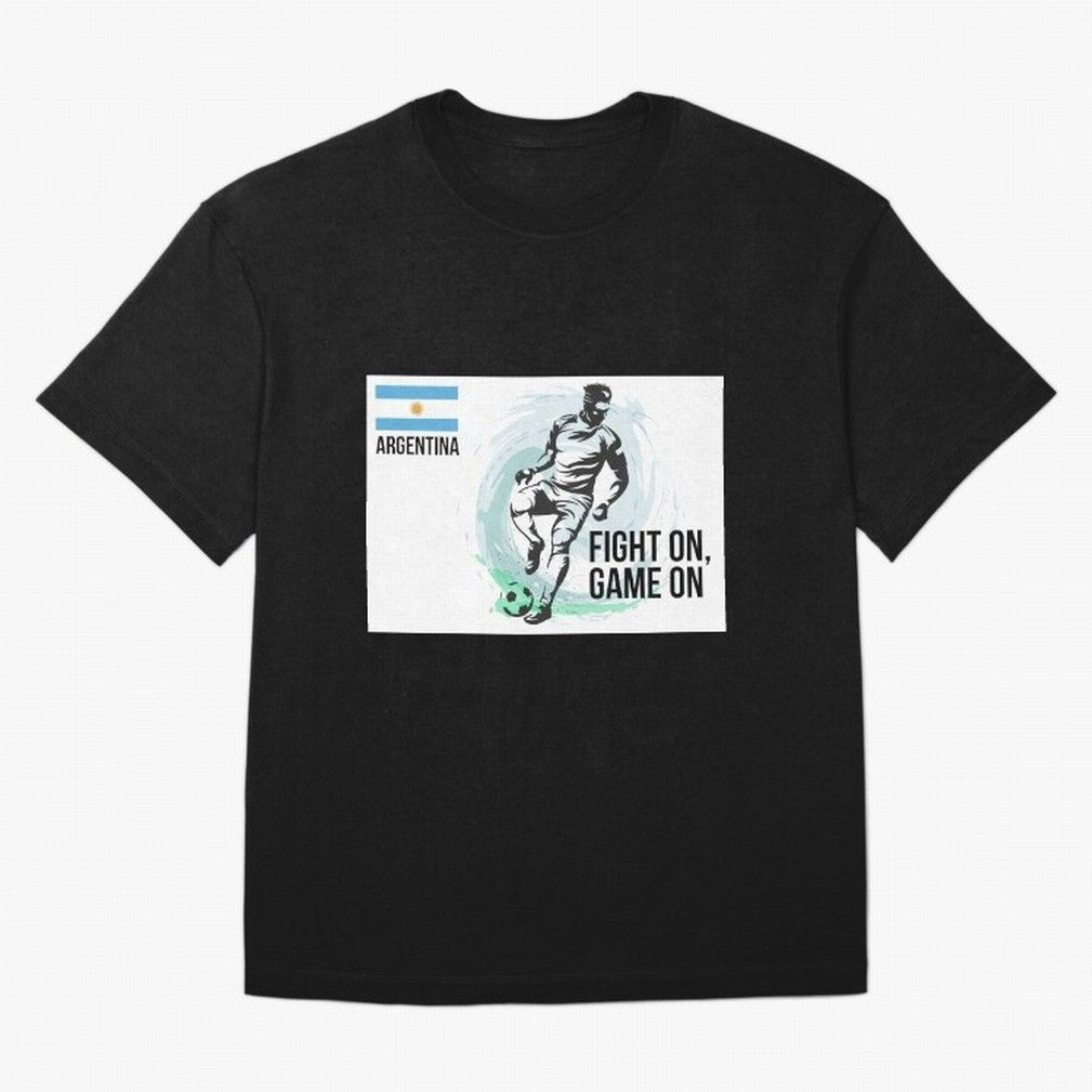 Argentinian Football Player Playing Football - Football Classic T-Shirt Stand with Match Day Hype around FIFA World Cup 2026 Group Stage, CR7 and Messi, Argentina and Brazil, Global Supporter Spirit, Legendary Goals, National Colors and Tournament