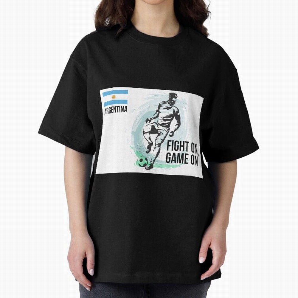 Argentinian Football Player Playing Football - Football Classic T-Shirt Stand with Match Day Hype around FIFA World Cup 2026 Group Stage, CR7 and Messi, Argentina and Brazil, Global Supporter Spirit, Legendary Goals, National Colors and Tournament
