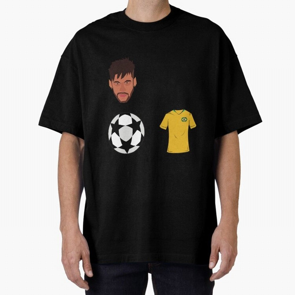 Neymar JR 10 - PSG X Brazil Oversized T-Shirt Show Your Tournament Heart for FIFA World Cup 2026 Group Stage for Fans of CR7 and Messi and Portugal, Spain and Germany, Bringing Goal Celebration Energy, Supporter Heritage, Football Icons and
