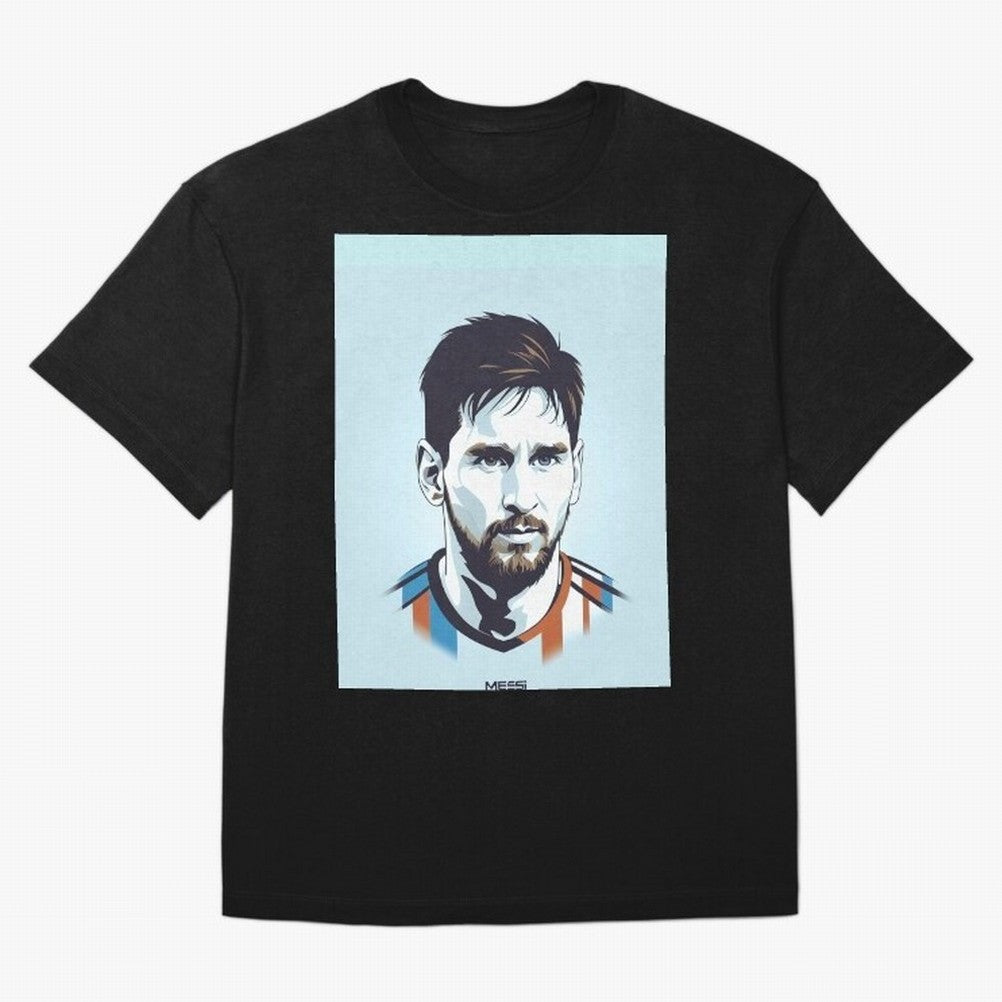 Messi Pop Art Portrait Graphic T-Shirt Celebrate Unforgettable Nights in FIFA World Cup 2026 Spirit, Filled with Argentina, France and Brazil, Mbappe, Global Supporter Spirit, Legendary Goals, National Colors and Tournament Celebration; Made for
