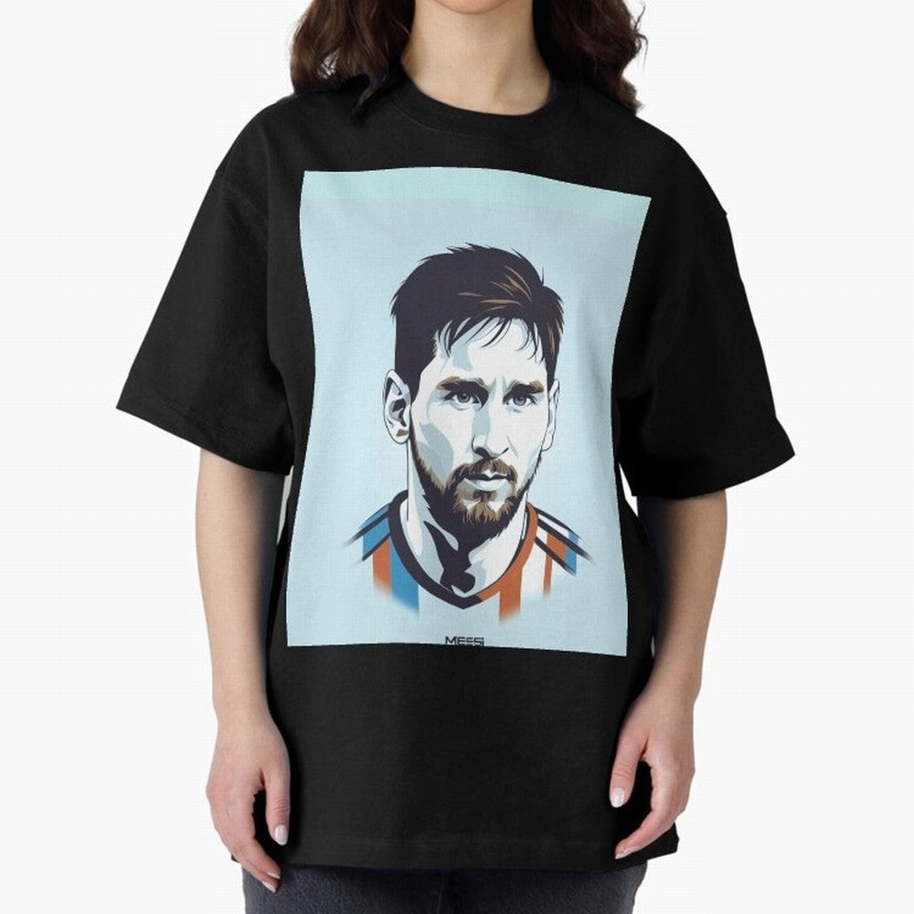 Messi Pop Art Portrait Graphic T-Shirt Celebrate Unforgettable Nights in FIFA World Cup 2026 Spirit, Filled with Argentina, France and Brazil, Mbappe, Global Supporter Spirit, Legendary Goals, National Colors and Tournament Celebration; Made for