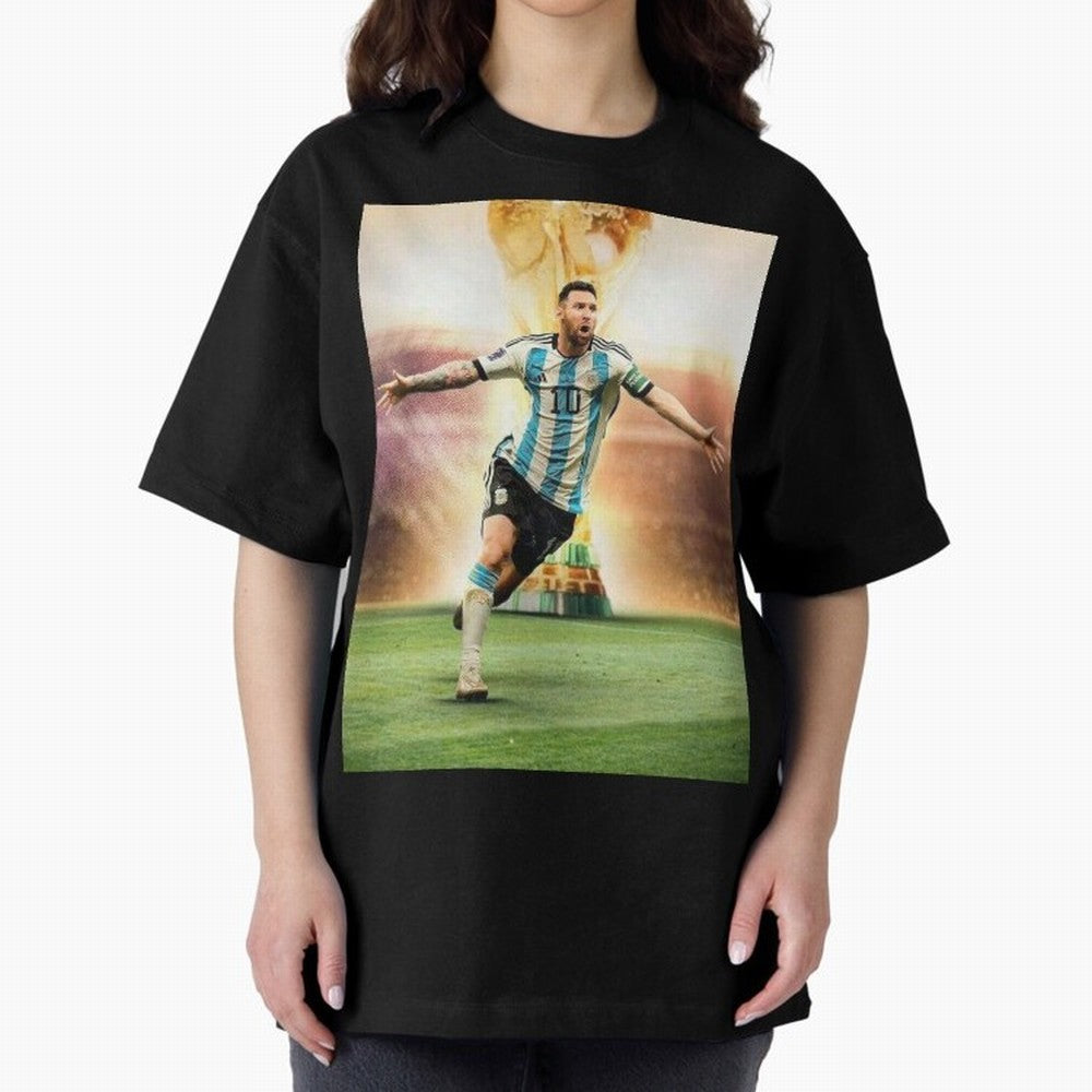 Messi Graphic T-Shirt Show Your Love for FIFA World Cup 2026 USA Canada Mexico Spirit, Highlighting France and Portugal, Mbappe, Championship Spirit, Famous Goals, Roaring Crowds and International Football Unity; Perfect for People Who Love