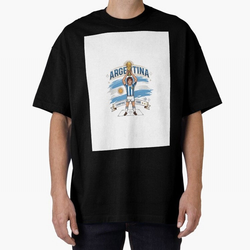 Argentina Retro Champion - Classic 10 Legend Sun of May Graphic T-Shirt Capture FIFA World Cup 2026 Filled with Mbappe, Argentina Energy, Tournament Hype, Historic Matchups, Family Viewing Parties and Global Sports Pride; Perfect for People Who