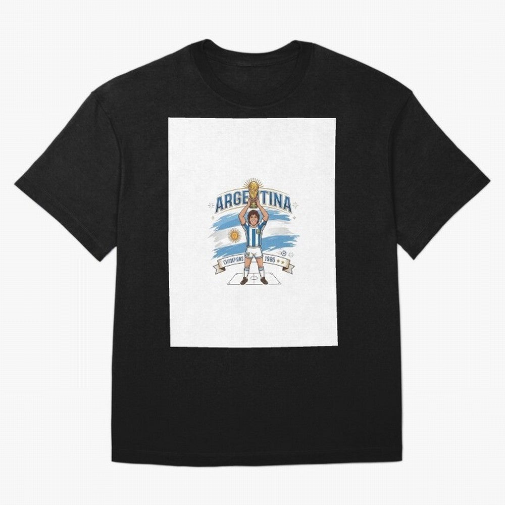 Argentina Retro Champion - Classic 10 Legend Sun of May Graphic T-Shirt Capture FIFA World Cup 2026 Filled with Mbappe, Argentina Energy, Tournament Hype, Historic Matchups, Family Viewing Parties and Global Sports Pride; Perfect for People Who