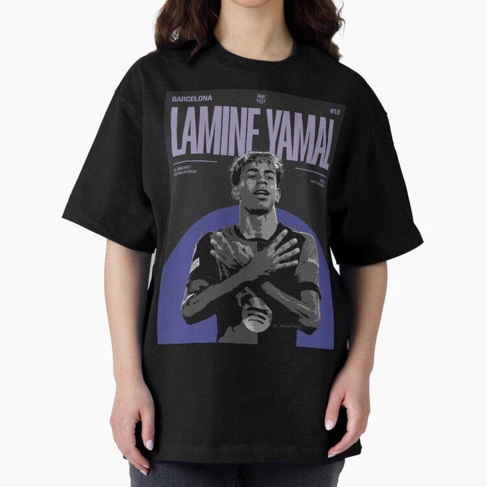 Lamine Yamal Barcelona Poster HD Premium T-Shirt Join the Countdown to FIFA World Cup 2026 USA Canada Mexico for Fans of CR7 and Messi and Portugal, Bringing Championship Spirit, Famous Goals, Roaring Crowds and International Football Unity; Made
