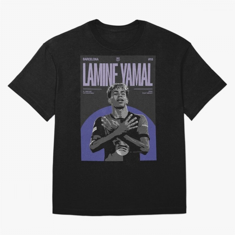 Lamine Yamal Barcelona Poster HD Premium T-Shirt Join the Countdown to FIFA World Cup 2026 USA Canada Mexico for Fans of CR7 and Messi and Portugal, Bringing Championship Spirit, Famous Goals, Roaring Crowds and International Football Unity; Made