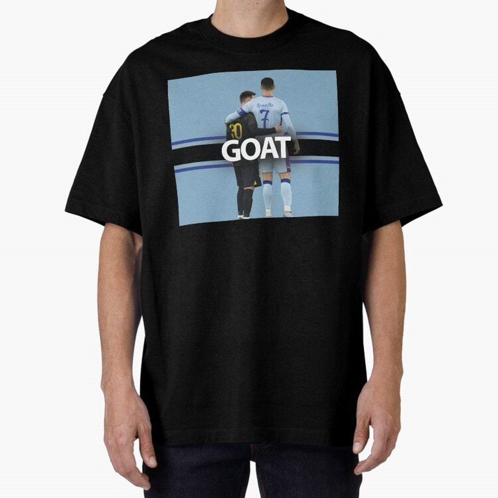 The Two Goats Messi & Ronaldo Premium T-Shirt Capture the FIFA World Cup 2026 USA Canada Mexico Journey through Messi, Neymar and Mbappe Highlights, Portugal, Spain and Germany Pride, Fan Favorite Moments, National Team Passion, Big Match Drama and