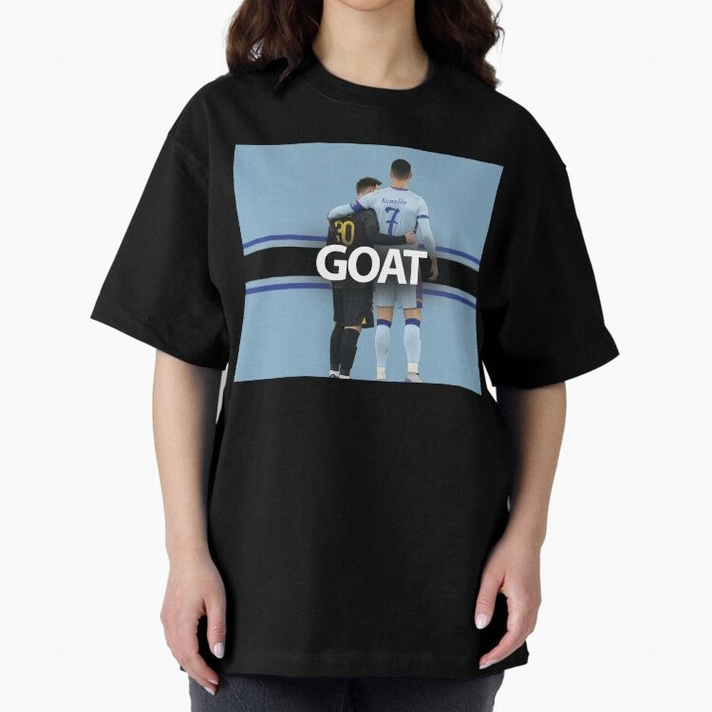 The Two Goats Messi & Ronaldo Premium T-Shirt Capture the FIFA World Cup 2026 USA Canada Mexico Journey through Messi, Neymar and Mbappe Highlights, Portugal, Spain and Germany Pride, Fan Favorite Moments, National Team Passion, Big Match Drama and