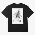 Abstract Soccer Player Sketch ¡ª Minimal Line Art Design Premium T-Shirt Relive the FIFA World Cup 2026 Group Stage Journey through Mbappe and Neymar Highlights, France and Portugal Pride, Fan Favorite Moments, National Team Passion, Big Match