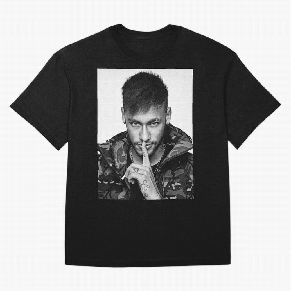 Neymar Art Oversized T-Shirt Show Championship Spirit for FIFA World Cup 2026 Featuring Haaland and Mbappe, Spain and Netherlands Energy, Fan Favorite Moments, National Team Passion, Big Match Drama and Soccer History; Made for Die Hard Supporters,
