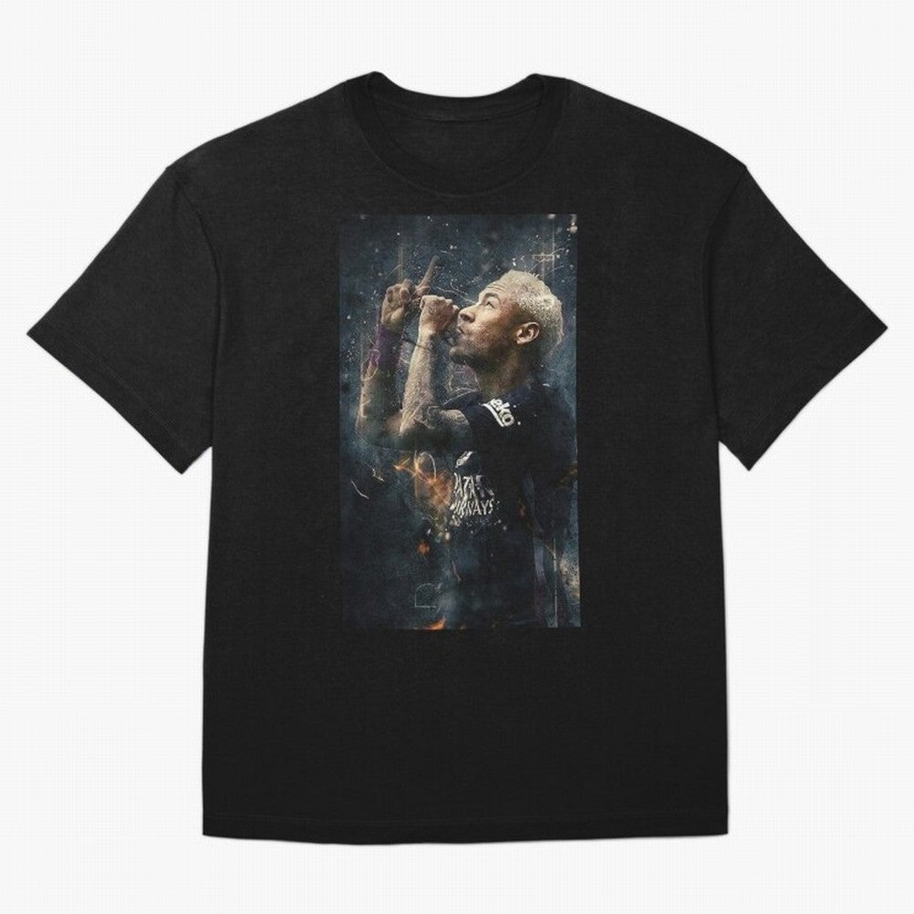 Illustration Neymar Design Classic T-Shirt Capture Global Football Passion for FIFA World Cup 2026, Made for Mbappe and Neymar, Spain, Tournament Hype, Historic Matchups, Family Viewing Parties and Global Sports Pride; Great for Supporters Who Love