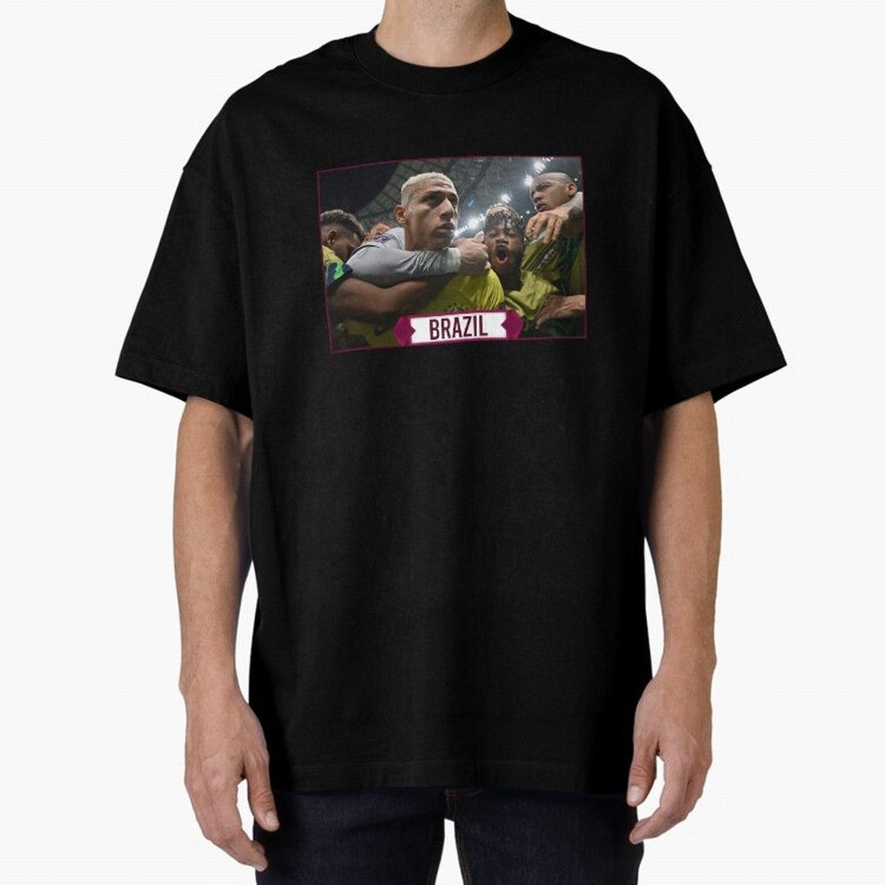Brazil World Cup Oversized T-Shirt Celebrate Soccer Greatness during FIFA World Cup 2026 USA Canada Mexico Spirit, Inspired by England, Messi, CR7 and Mbappe, Stadium Chants, National Pride, Trophy Dreams and Unforgettable Football Memories;