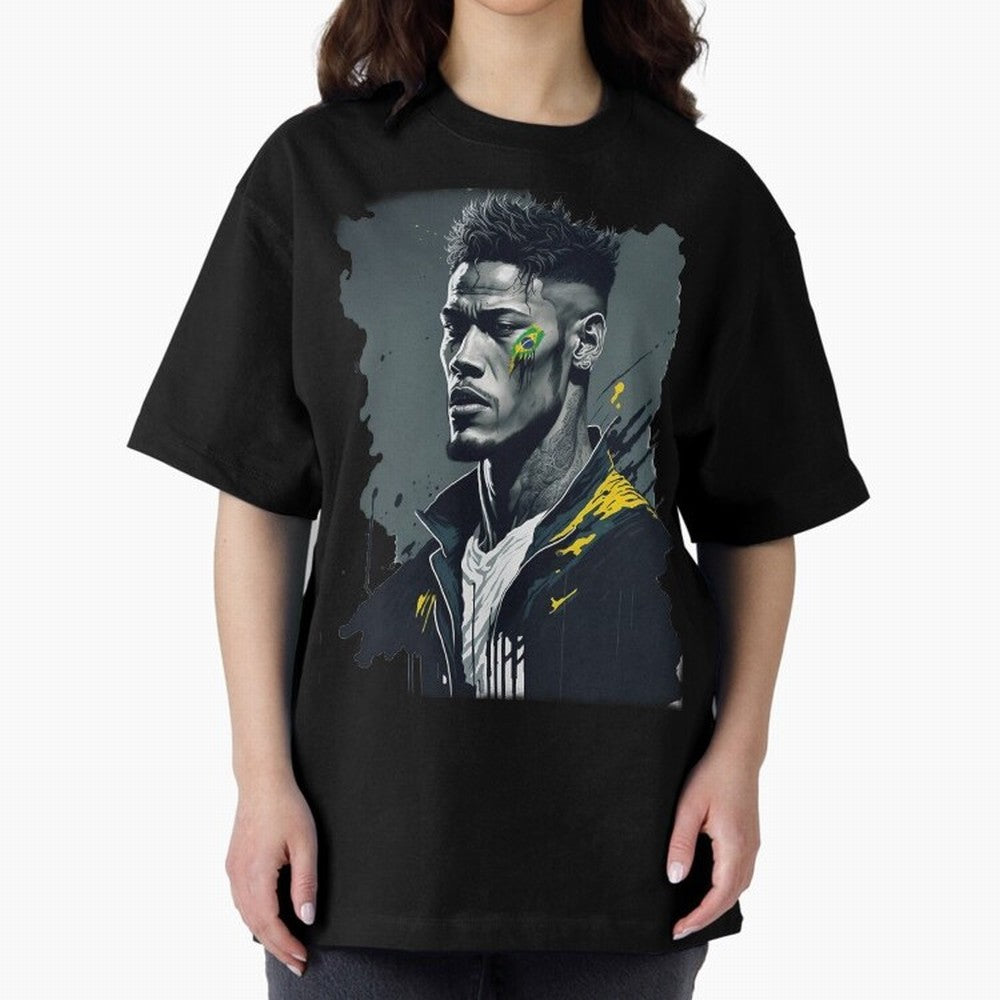 Neymar Jr. splash art Oversized T-Shirt Experience FIFA World Cup 2026 Group Stage Highlighting Neymar, France Energy, Supporter Pride, Iconic Celebrations, Legendary Names and Global Match Day Energy; Built for Supporters Chasing Trophy Dreams,
