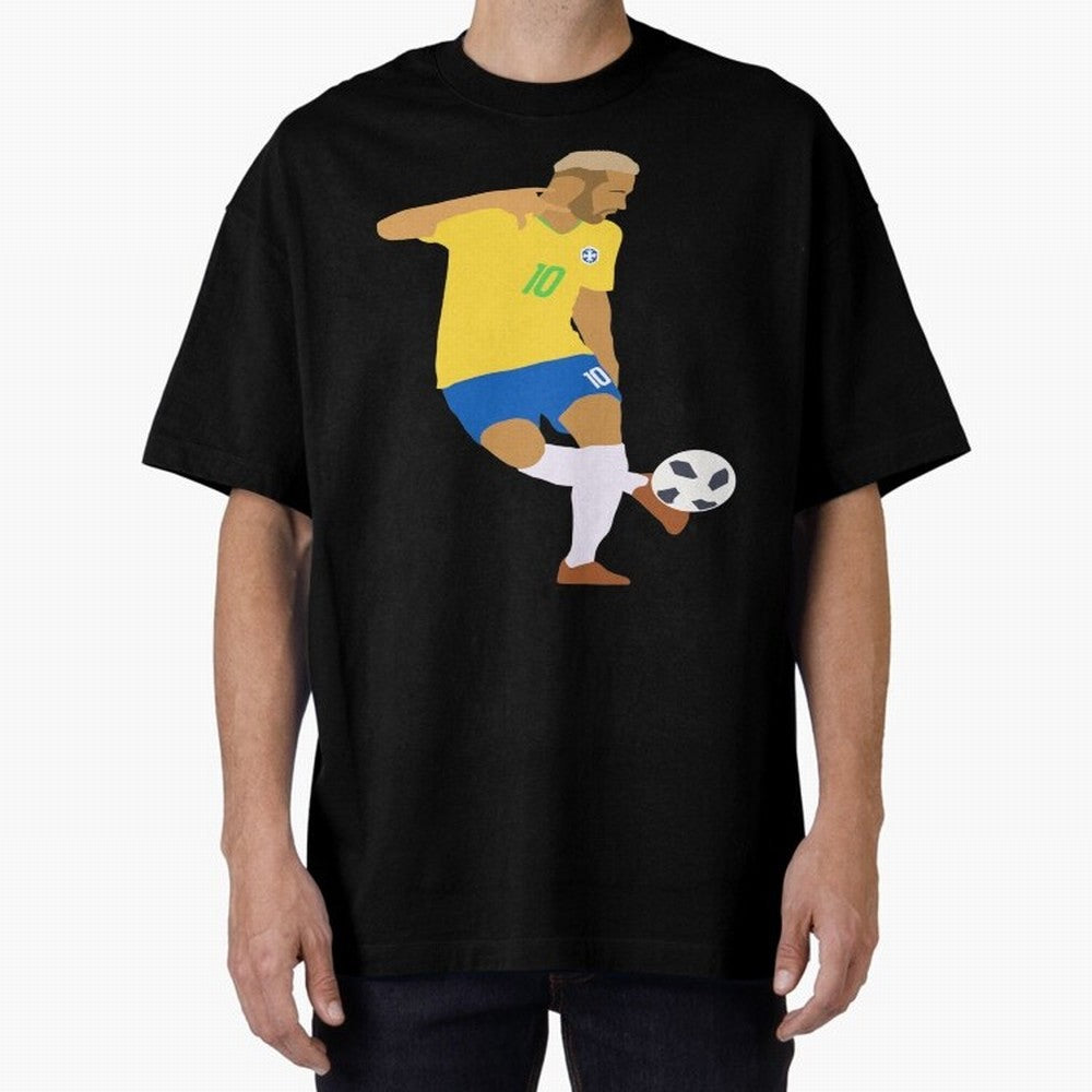 Neymar Brazil Football Control Skills Classic T-Shirt Honor the Beautiful Game during FIFA World Cup 2026 USA Canada Mexico for Fans of Messi and Cristiano Ronaldo and Spain, Bringing Vintage Soccer Flavor, Modern Football Stars, National Flags and