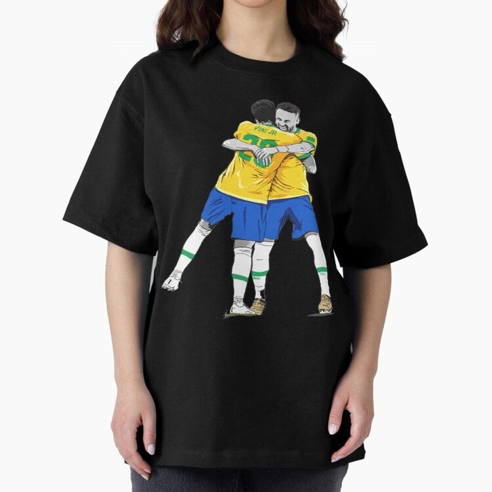 BRAZIL Neymar Jr and Vini Jr World Cup Celebration Classic T-Shirt Showcase Match Day Hype around FIFA World Cup 2026, Messi, CR7 and Mbappe, England and Germany, Game Day Rituals, Football Legends, Country Pride and the Road to the Final; Built
