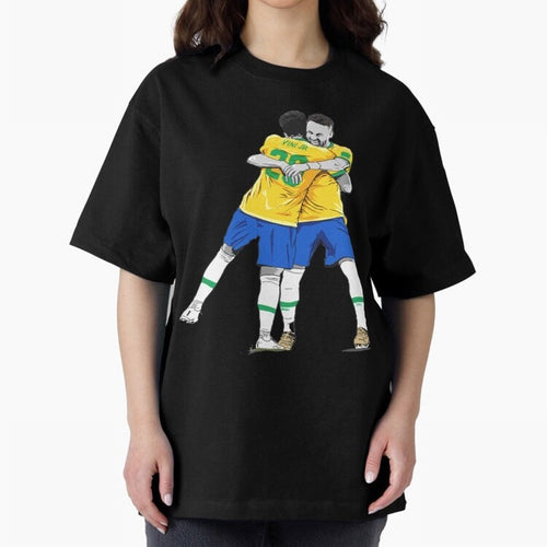 BRAZIL Neymar Jr and Vini Jr World Cup Celebration Classic T-Shirt Showcase Match Day Hype around FIFA World Cup 2026, Messi, CR7 and Mbappe, England and Germany, Game Day Rituals, Football Legends, Country Pride and the Road to the Final; Built
