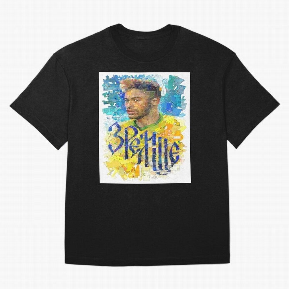 Neymar Illustration Art Framed Art Print Classic T-Shirt Turn Football Passion into Global Football Passion for FIFA World Cup 2026 USA Canada Mexico, Centered on Messi, CR7 and Mbappe, Brazil, Classic Soccer Heritage, Championship Pressure, Fan