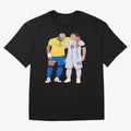 Messi and Neymar Copa America Friends Oversized T-Shirt Live for the Drama of FIFA World Cup 2026 USA Canada Mexico Spirit, with Brazil, Portugal and Argentina, Neymar, Haaland and Cristiano Ronaldo, Stadium Memories, Football Loyalty,