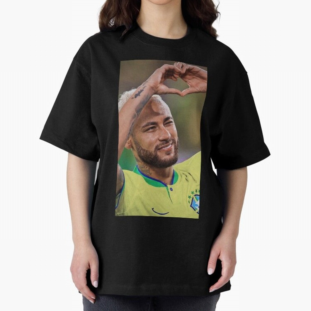 Neymar Jr Oversized T-Shirt Represent Football Lovers during FIFA World Cup 2026 USA Canada Mexico Spirit, Featuring Brazil, Portugal and Argentina, Messi and Cristiano Ronaldo, Worldwide Fan Energy, Dramatic Goals, Stadium Lights and Championship