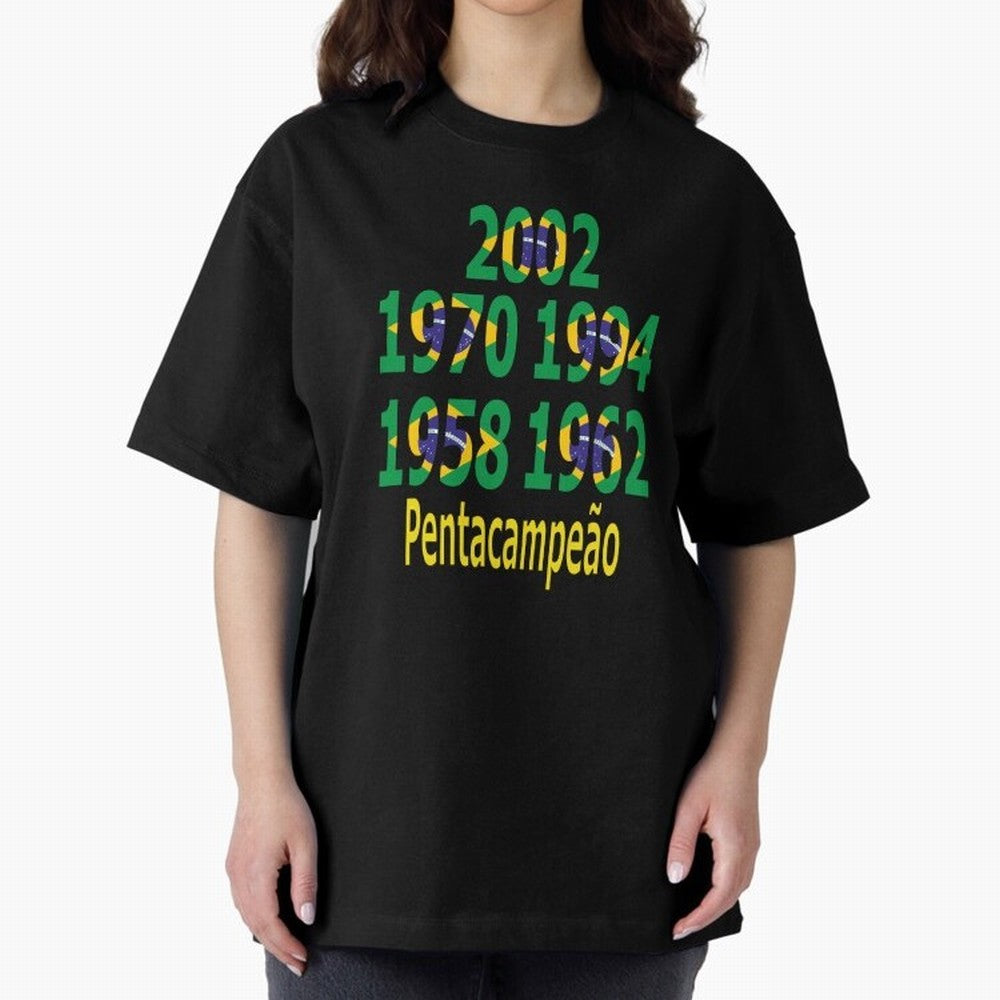 Brazil Five Stars - Champion Heritage Essential T-Shirt Make Game Day About the FIFA World Cup 2026 Group Stage Journey through Cristiano Ronaldo, Haaland and CR7 Highlights, France and Portugal Pride, Vintage Soccer Flavor, Modern Football Stars,