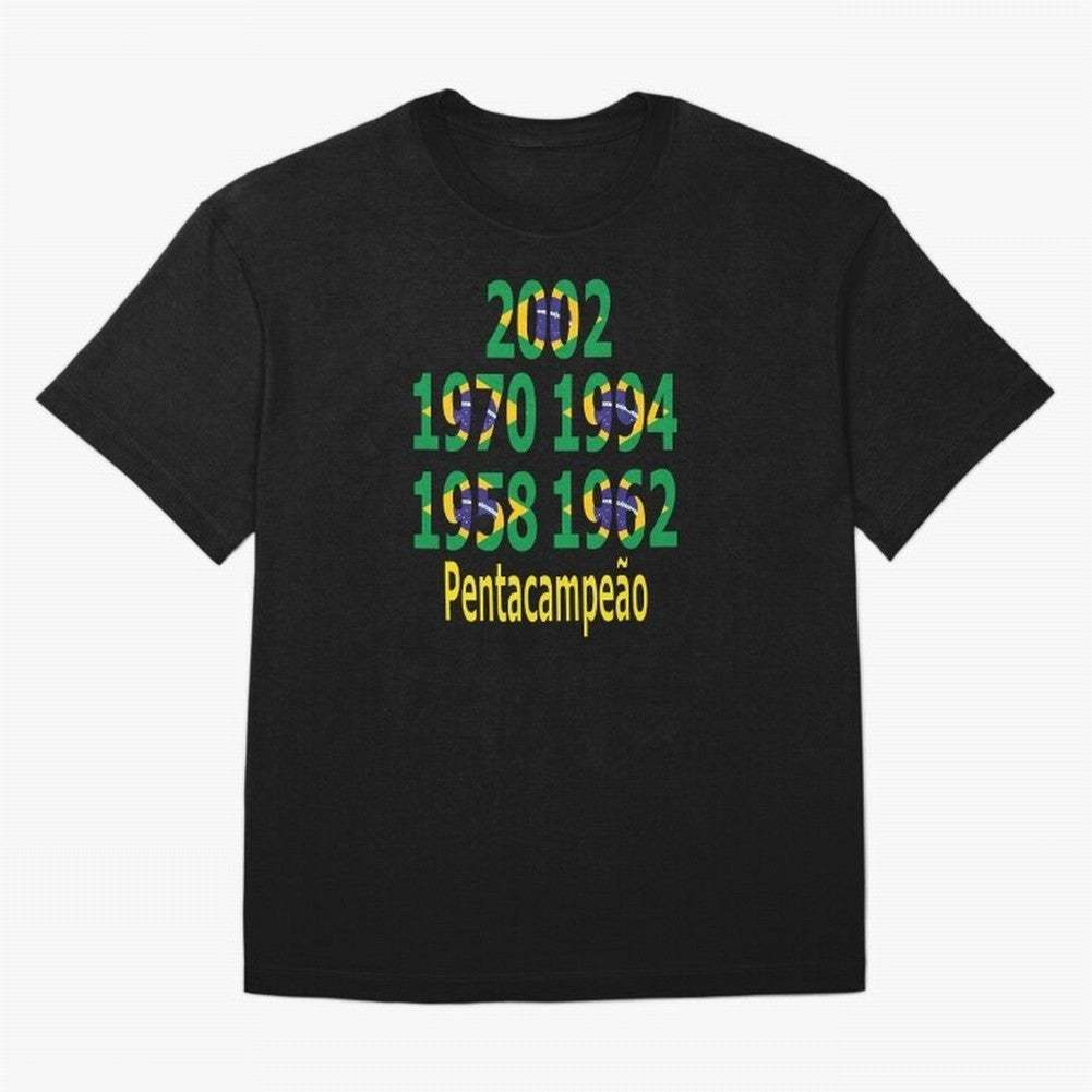 Brazil Five Stars - Champion Heritage Essential T-Shirt Make Game Day About the FIFA World Cup 2026 Group Stage Journey through Cristiano Ronaldo, Haaland and CR7 Highlights, France and Portugal Pride, Vintage Soccer Flavor, Modern Football Stars,