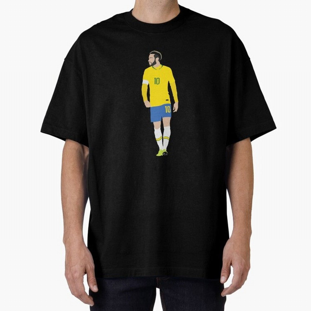 neymar brazil Oversized T-Shirt Bring a Vintage Feel to Match Day Hype around FIFA World Cup 2026 Group Stage, Haaland, England, Stadium Chants, National Pride, Trophy Dreams and Unforgettable Football Memories; Ideal for Passionate Fans Who Love