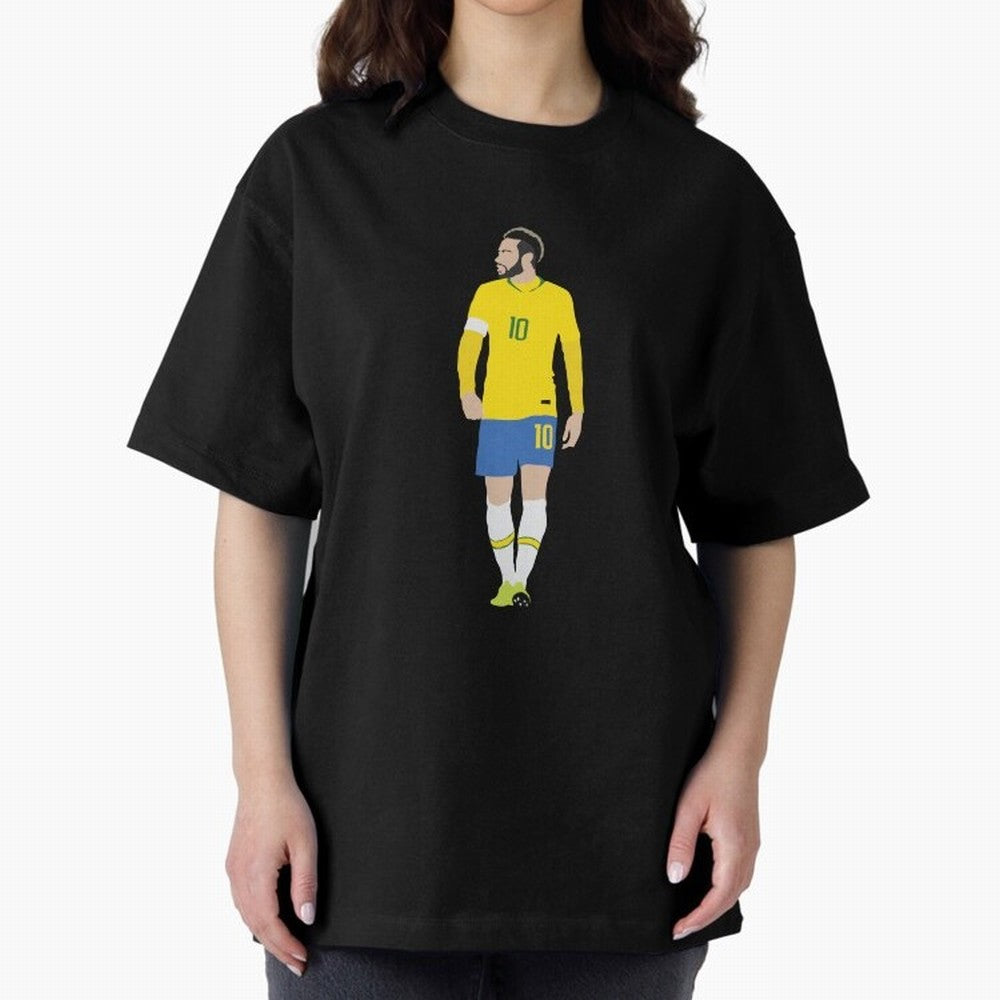 neymar brazil Oversized T-Shirt Bring a Vintage Feel to Match Day Hype around FIFA World Cup 2026 Group Stage, Haaland, England, Stadium Chants, National Pride, Trophy Dreams and Unforgettable Football Memories; Ideal for Passionate Fans Who Love
