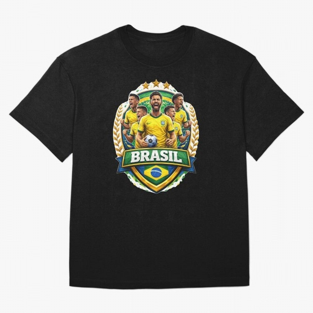 Brazil Football National Team Pride- Brazil Soccer Graphics Classic T-Shirt Bring a Champion Mindset to FIFA World Cup 2026 USA Canada Mexico Highlighting Neymar, Haaland and Cristiano Ronaldo, Spain and Netherlands Energy, Fan Favorite Moments,