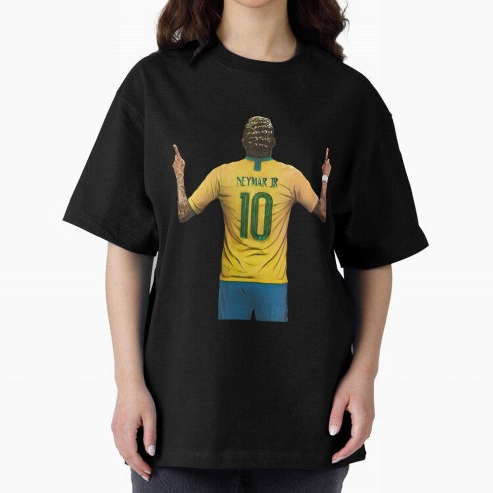 neymar jr Oversized T-Shirt Represent Football Lovers during the FIFA World Cup 2026 Journey through CR7 and Messi Highlights, France and Portugal Pride, Goal Celebration Energy, Supporter Heritage, Football Icons and Worldwide Tournament Joy;