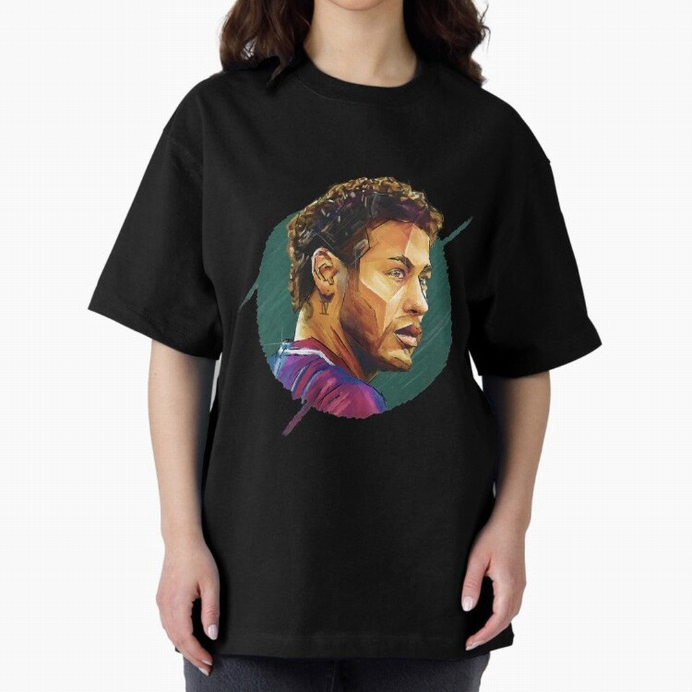 Geometric Neymar Classic T-Shirt Stand Out with Spirit from Global Football Passion for FIFA World Cup 2026 USA Canada Mexico, Centered on Messi, CR7 and Mbappe, Netherlands, Classic Soccer Heritage, Championship Pressure, Fan Loyalty and