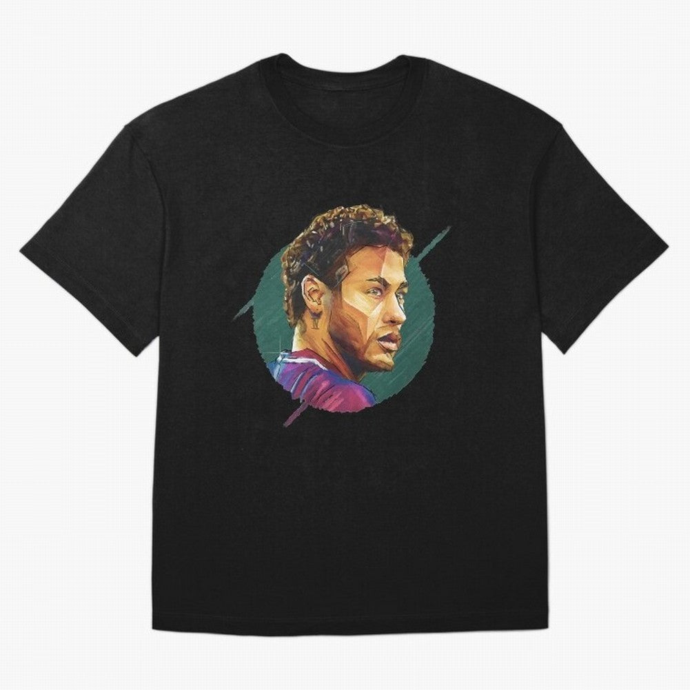 Geometric Neymar Classic T-Shirt Stand Out with Spirit from Global Football Passion for FIFA World Cup 2026 USA Canada Mexico, Centered on Messi, CR7 and Mbappe, Netherlands, Classic Soccer Heritage, Championship Pressure, Fan Loyalty and