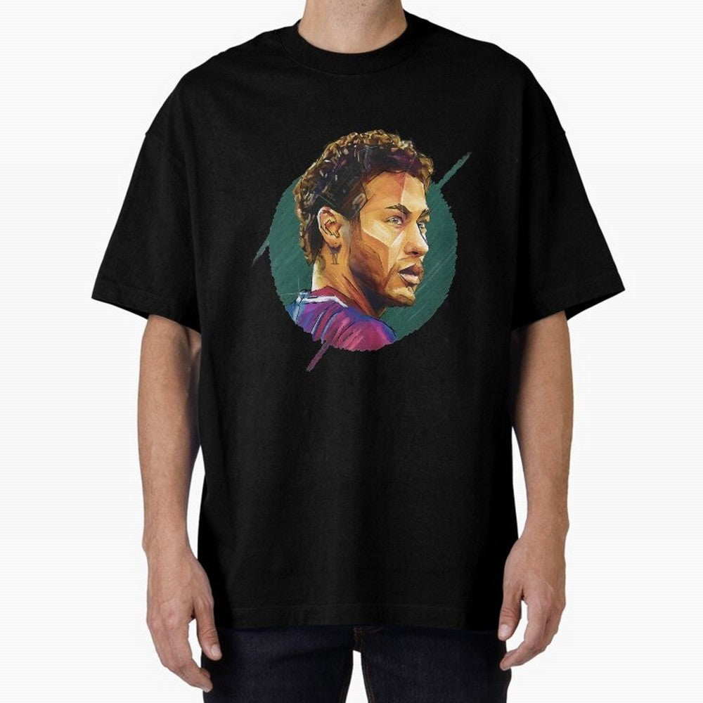 Geometric Neymar Classic T-Shirt Stand Out with Spirit from Global Football Passion for FIFA World Cup 2026 USA Canada Mexico, Centered on Messi, CR7 and Mbappe, Netherlands, Classic Soccer Heritage, Championship Pressure, Fan Loyalty and