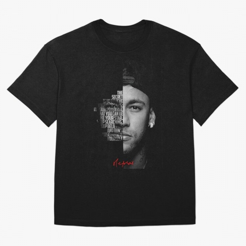 Black and white Neymar Jr quote. Oversized T-Shirt Step into Global Football Passion for FIFA World Cup 2026 Group Stage, Built around Messi, CR7 and Mbappe, Brazil, Portugal and Argentina, Sports Nostalgia, International Competition, Famous