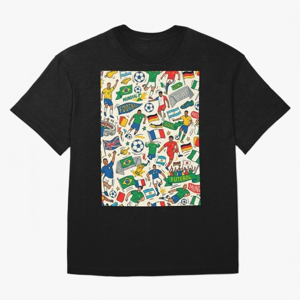 World Cup 2026: Global Football Fever Oversized T-Shirt Bring Bold Fan Energy to FIFA World Cup 2026 Group Stage for Fans of Messi and England, Bringing Tournament Hype, Historic Matchups, Family Viewing Parties and Global Sports Pride; Perfect for