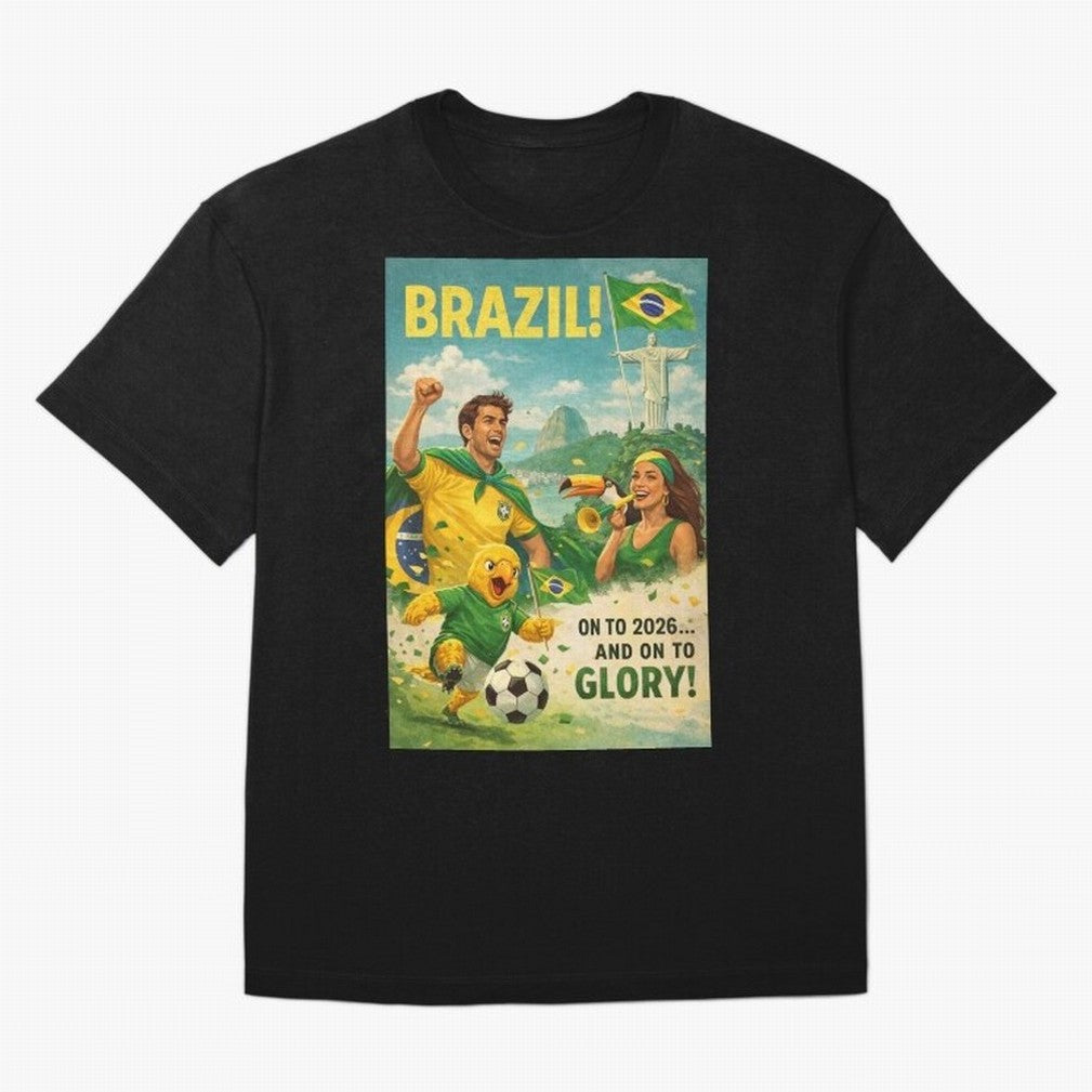 Brazil Rio de Janeiro Christ the Redeemer Sugarloaf Mountain FIFA World Cup 2026 Football Celebration Classic T-Shirt Mark Global Football Passion for FIFA World Cup 2026, Capturing Cristiano Ronaldo, England and Germany, Classic Soccer Heritage,