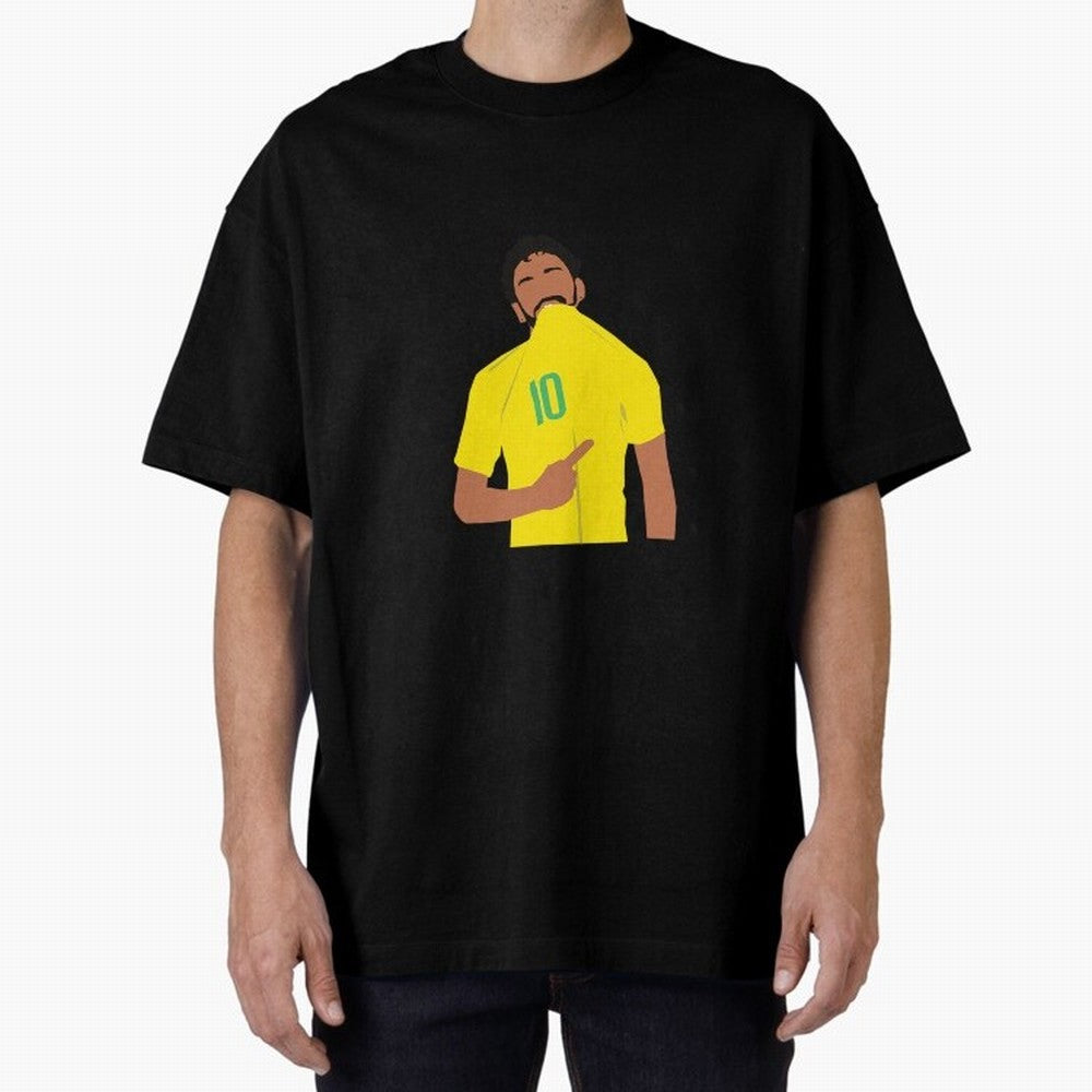 Neymar Jr Oversized T-Shirt Bring Home Match Day Hype around FIFA World Cup 2026, Messi and Cristiano Ronaldo, France and Portugal, Supporter Pride, Iconic Celebrations, Legendary Names and Global Match Day Energy; Great for Supporters Who Love