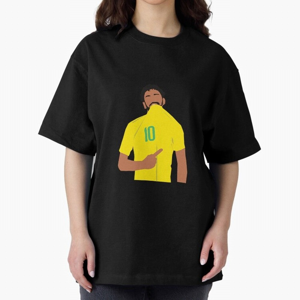Neymar Jr Oversized T-Shirt Bring Home Match Day Hype around FIFA World Cup 2026, Messi and Cristiano Ronaldo, France and Portugal, Supporter Pride, Iconic Celebrations, Legendary Names and Global Match Day Energy; Great for Supporters Who Love