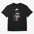 Young Neymar Illustration Oversized T-Shirt Relive the Noise and Pride of Match Day Hype around FIFA World Cup 2026 USA Canada Mexico, Messi, Neymar and Mbappe, France and Portugal, Football Festival Excitement, Trophy Ambitions, Country Rivalries