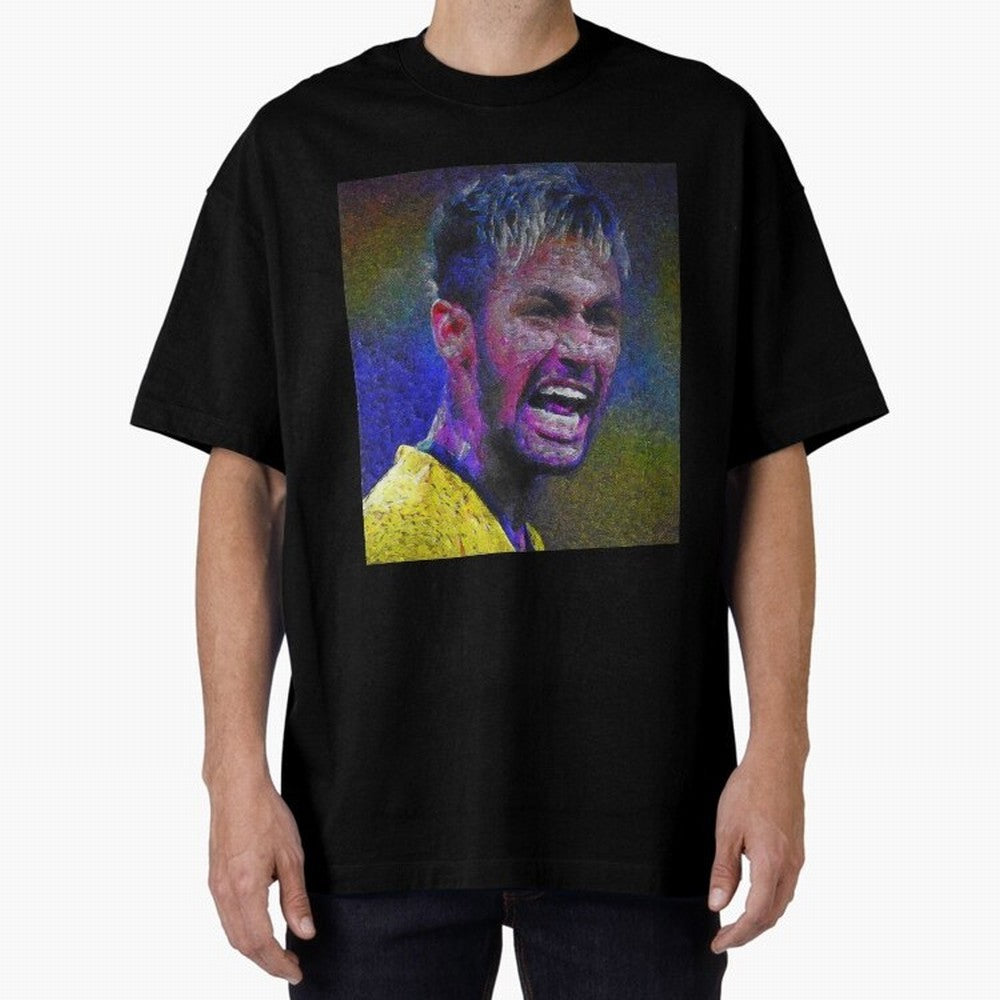 Neymar Poster Panting Art Brazilian Soccer Player Classic T-Shirt Support Iconic Players in FIFA World Cup 2026 USA Canada Mexico Spirit, Built around Brazil, Portugal and Argentina, Messi, CR7 and Mbappe, Match Day Excitement, Supporter Culture,