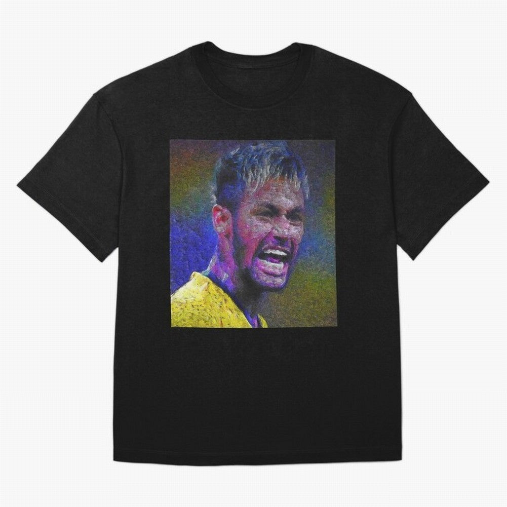 Neymar Poster Panting Art Brazilian Soccer Player Classic T-Shirt Support Iconic Players in FIFA World Cup 2026 USA Canada Mexico Spirit, Built around Brazil, Portugal and Argentina, Messi, CR7 and Mbappe, Match Day Excitement, Supporter Culture,